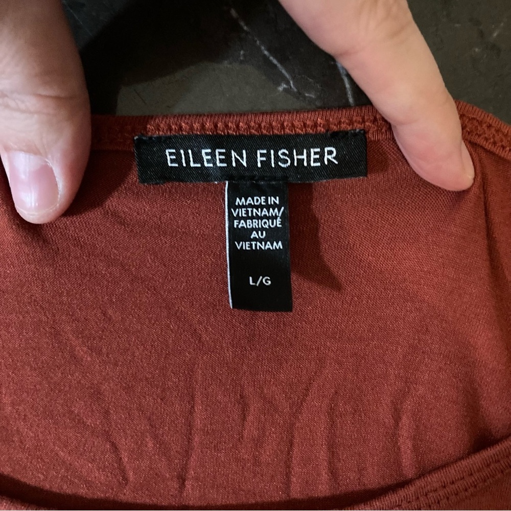 Eileen Fisher Fine Jersey Tiered Dress Midi Women’s Large, Everyday boho casual - Picture 6 of 7